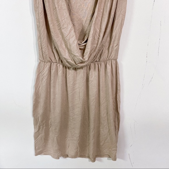 Knit Embellished Draped Dress Champagne - Picture 2 of 15
